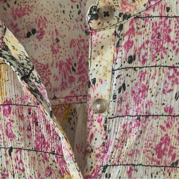 Women M Anthro PILCRO and the letterpress Splatter Button Down Smock Top Relaxed - Picture 11 of 14